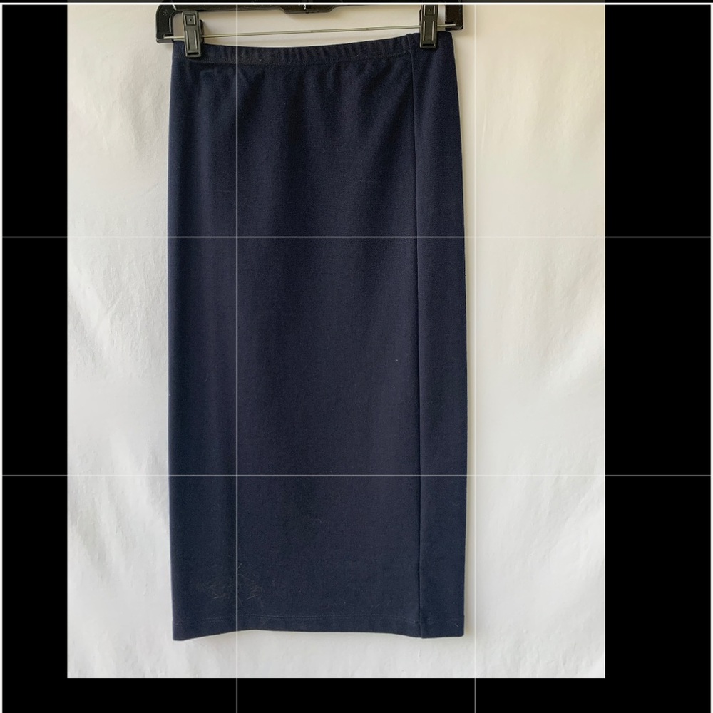 Navy cotton stretch pencil skirt casual or dressy